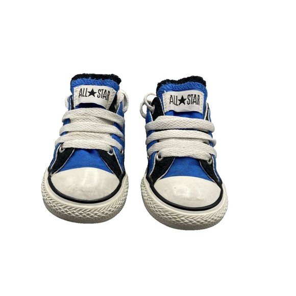 Converse Shoes Child 5 All Star Blue and Black Double Tongue Double Laces - Picture 5 of 10